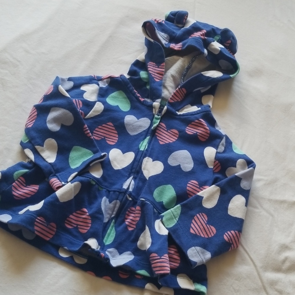 Carter's Girls Zipup Hoodie Size 12 Months